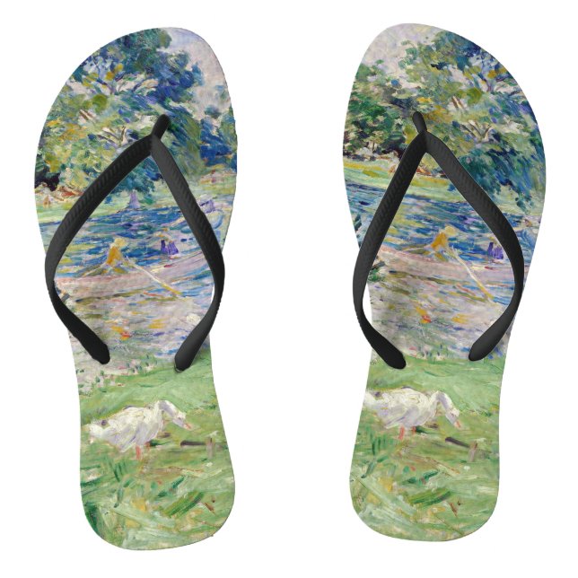 Tongs Berthe Morisot - Fille en bateau avec oie (Semelle)