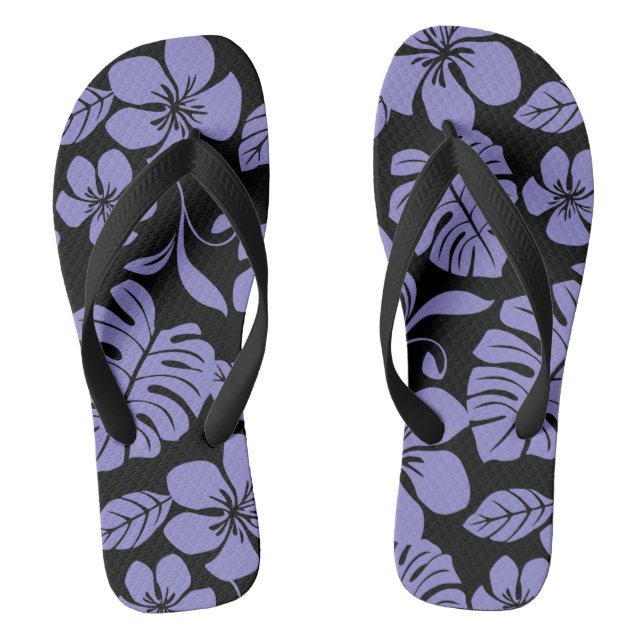 TONGS BIKINI ROSE (NOIR//LAVENDER) (Semelle)
