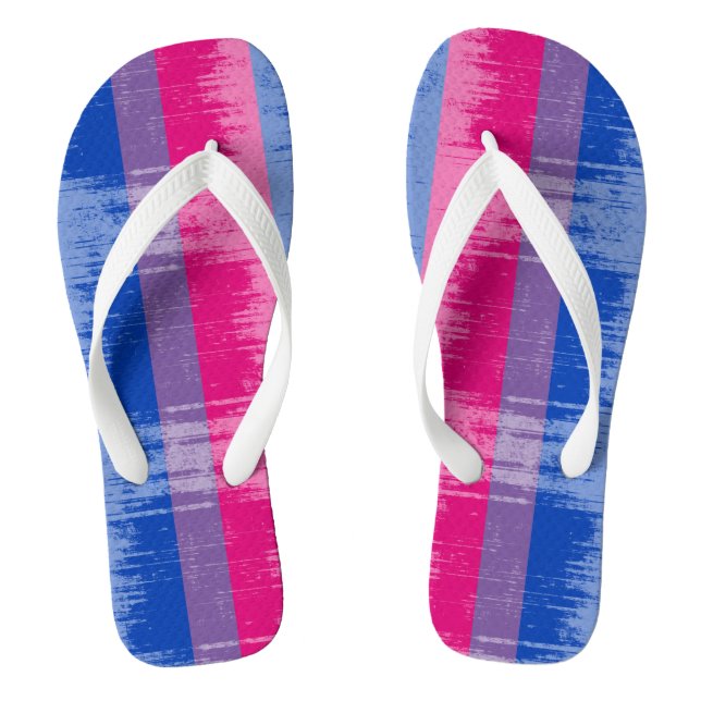 Tongs BISEXUAL PRIDE CONCEPTION DÉTRESSÉE -.png (Semelle)
