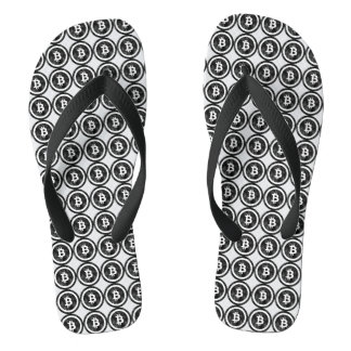 Tongs Bitcoin Noir Perturbé Logo Flip Flops
