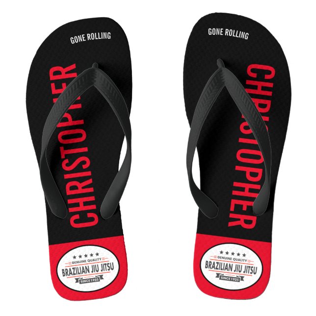 Tongs BJJ Ceinture noire Véritable Qualité Gone Rolling (Semelle)