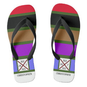 Tongs BJJ Jiu Jitsu 24 7 365 Belt Stripes Gym