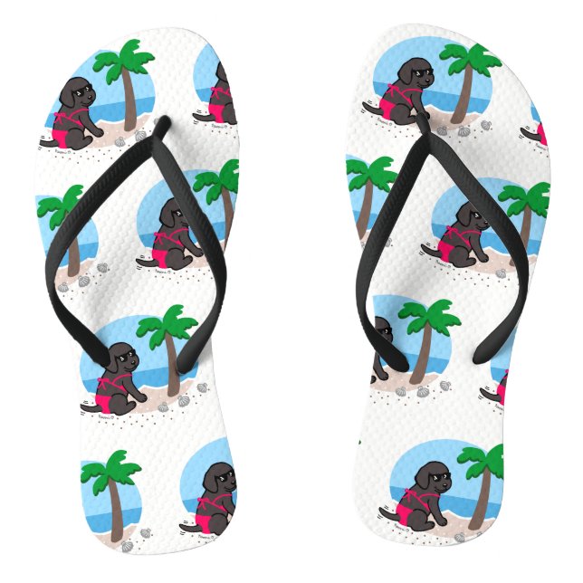 Tongs Black Labrador Fille Vacances Été Flip Flops (Semelle)
