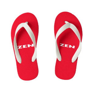 Tongs blancs rouges pour tout-petits Zen