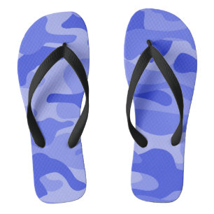 Tongs Bleu Bleuet Camo Monocouleur