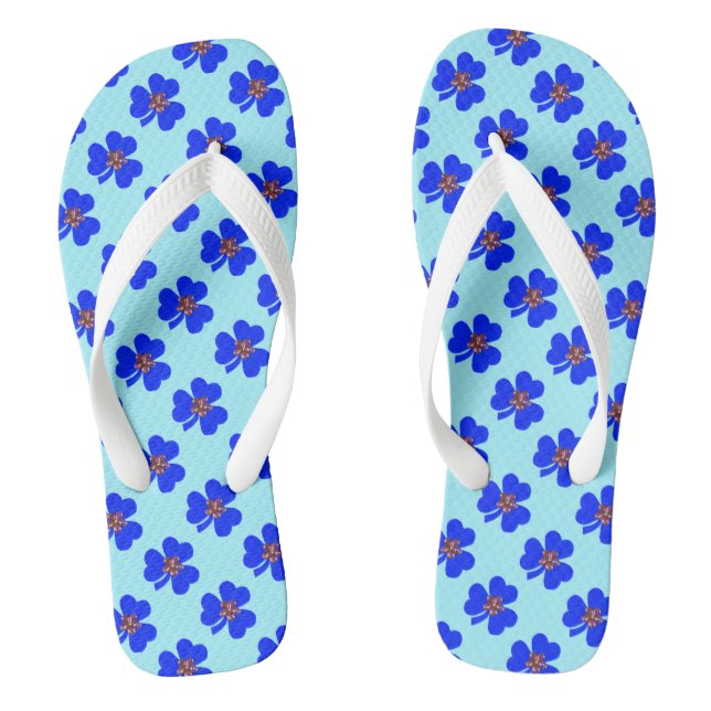 Tongs Bleu printemps, cabots bleus (Semelle)