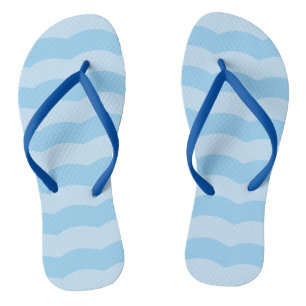 Tongs Blue Beach Waves Flip Flops