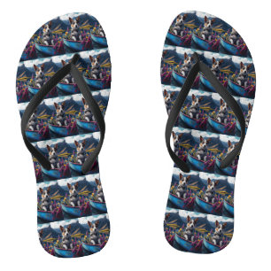 Tongs Blue Heeler sur une pagaie : une aventure Pittores