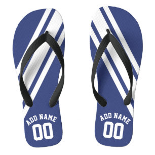 Tongs Blue Sports Jersey Nom personnalisé Numéro