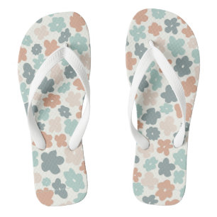 Tongs Boho pastel flowers cutout