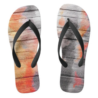 Tongs Bois de teinte couleurs peintes #10