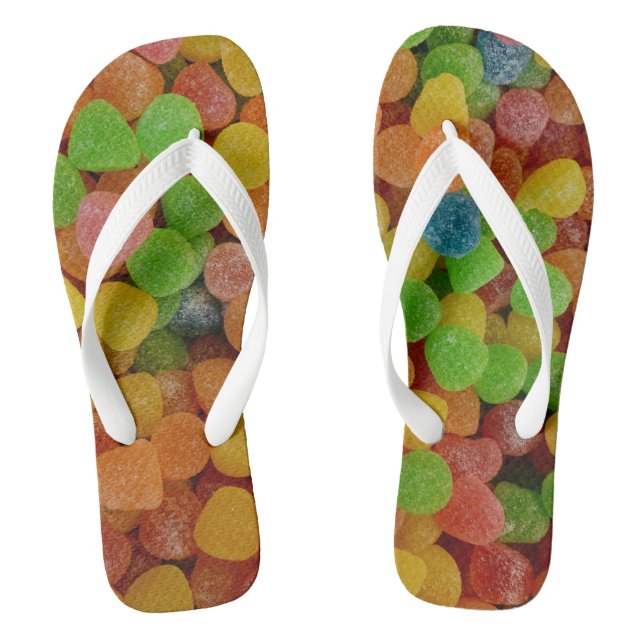 Tongs Bonbons Gommeux Colorés Drôle (Semelle)