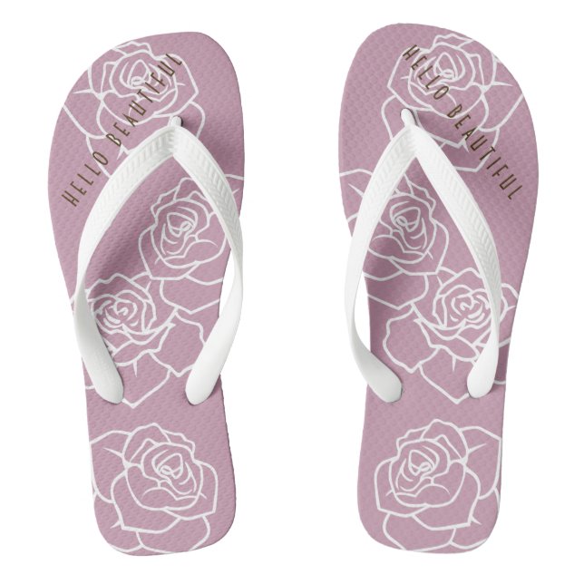 Tongs Bonjour Belle - Rose Rose Moderne Chic (Semelle)