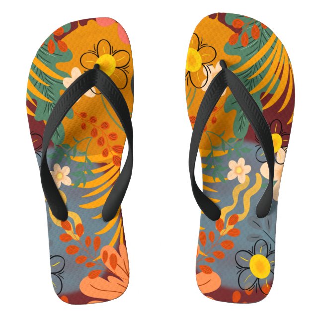 Tongs Bonjour Spring Happiness Time, Floral Tropical (Semelle)