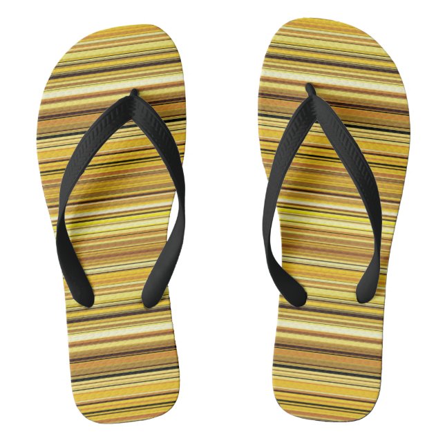 Tongs Bons rayures dorées brun (Semelle)