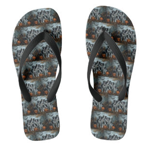 Tongs Border Collie Nuit d'Halloween Délice Canin