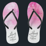 Tongs Boucles de Mariage d'aquarelle Ombre - Roses<br><div class="desc">Célébrez dans le style avec ces tongs mariages branchés. Ce design est facile à personnaliser avec votre libellé d'événement spécial et vos invités seront ravis quand ils reçoivent ces fabuleuses faveurs de fête.</div>