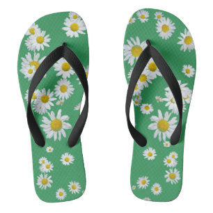 Tongs Boue De Marguerite Blanche. Couleur Tournes Adulte