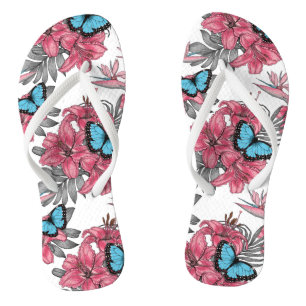 Tongs Bouquet tropical