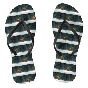 Tongs Boxeur Noël neige hiver