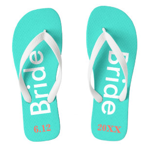 Tongs Bride bleu turquoise