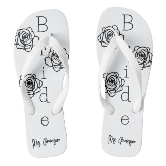 Tongs Bride Flip=Flops avec nom personnalisé