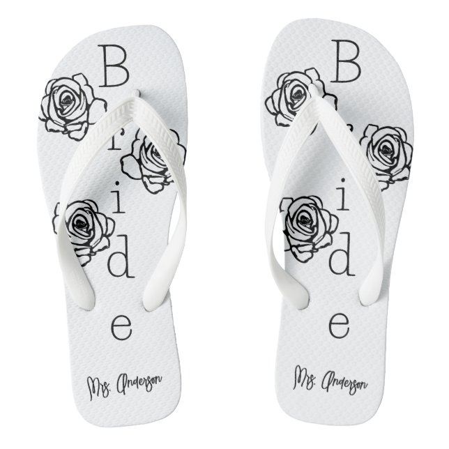 Tongs Bride Flip=Flops avec nom personnalisé (Semelle)