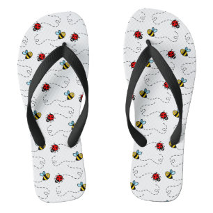 Tongs Busy Bumblebee & Ladybird Motif