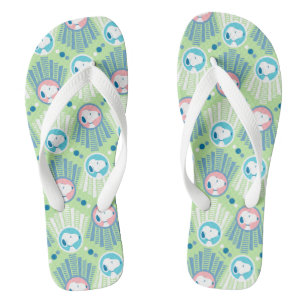 Tongs cacahuètes   Snoopy Mint Green Deco Dreams Motif
