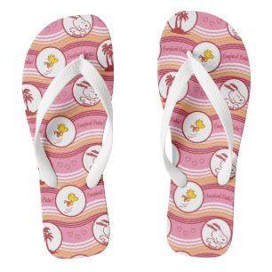 Tongs cacahuètes   Snoopy & Woodstock Tropical Cutie