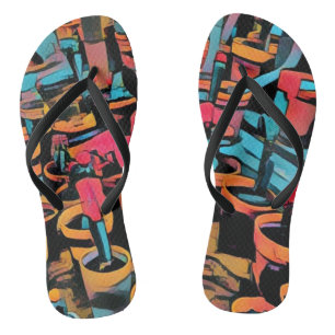 Tongs Cactus stylisé Sandales Funky
