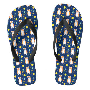 Tongs Cadeau de chat Graphique de Motif de chat spatia