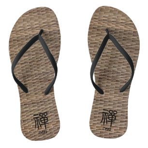 Tongs Calligraphie chinoise zen sur tatami