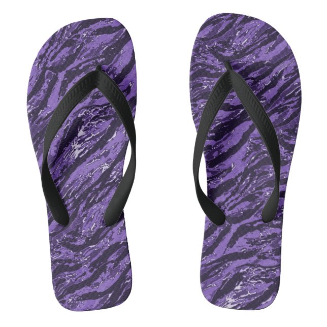 Tongs Camo à rayures violettes (Semelle)