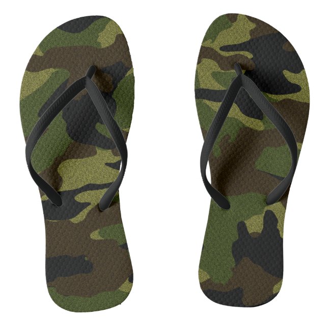 Tongs Camo Vert Camouflage Militaire Motif Flip Flops (Semelle)