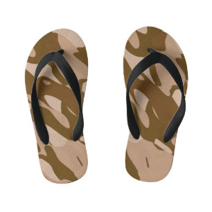 Tongs camouflage marron pour enfants