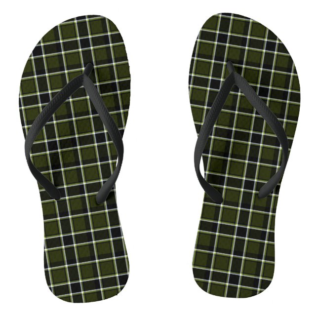 Tongs Camouflage militaire moderne Tartan Motif kaki (Semelle)