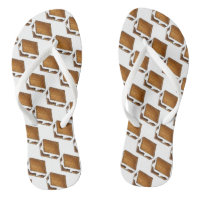 Campfire Smores Marshmallow Camp Smore Flip Flops