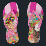 Tongs Candy Super Sweet Glace Cream Funny<br><div class="desc">Candy Sweet sixteen Ice Cream drôles tongs flops.</div>