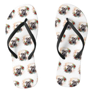 Tongs Cane Corso Christmas Wreath Festive Pup