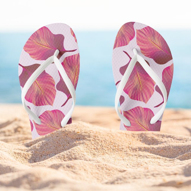 Tongs Canna Tropicanna Feuilles en rose (Créateur téléchargé)