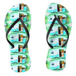 Tongs caravane vintage classique