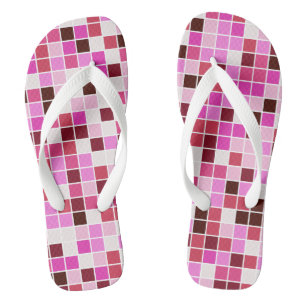 Tongs Carreaux de piscine, Carreaux de mosaïque rose, Mo