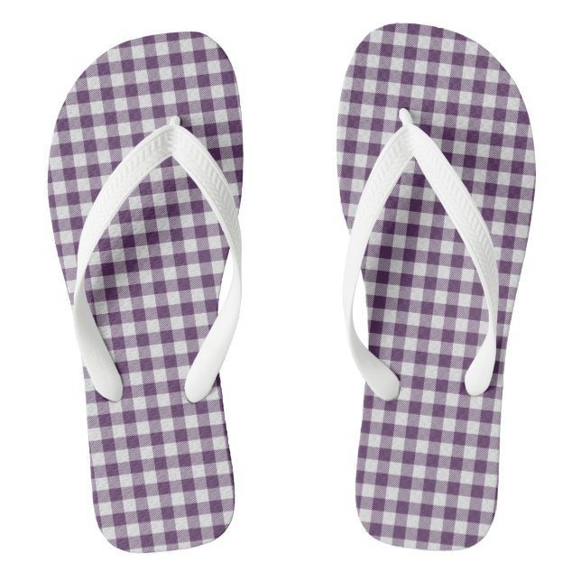 Tongs Carreaux Violets (Semelle)