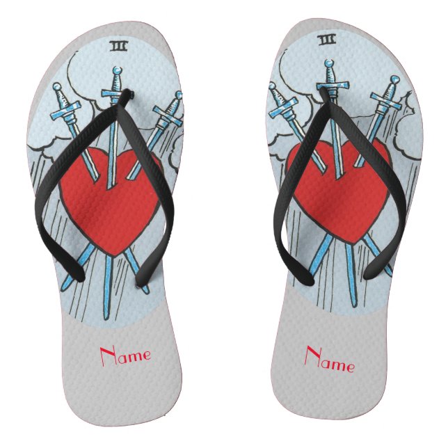 Tongs Carte Tarot 3 épées Thunder_Cove (Semelle)