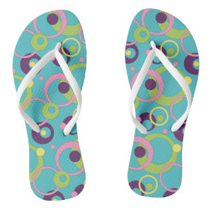 Tongs Cercles bleus funky Flip Flops