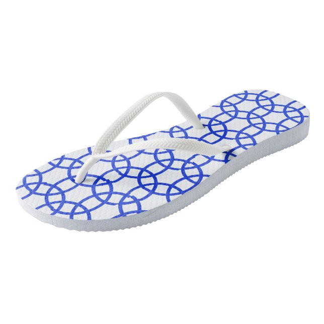 Tongs - Cercles bleus qui se chevauchent (Incliné)