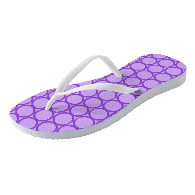 Tongs - Cercles violets se touchant (Incliné)