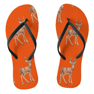 Tongs Cerf en rouge