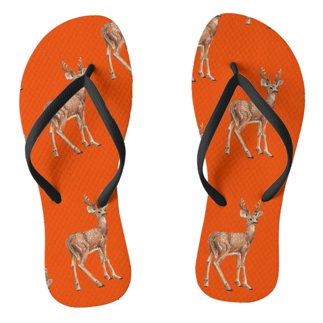 Tongs Cerf en rouge (Semelle)